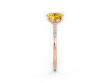Rose gold Round Cut Cut Channel Set Solitaire Engagement Ring with Four-Prong Setting_2