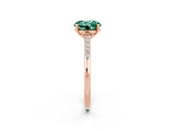 Rose gold Round Cut Cut Channel Set Solitaire Engagement Ring with Four-Prong Setting_2