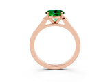 Rose gold Round Cut Cut Channel Set Solitaire Engagement Ring with Four-Prong Setting_3