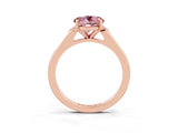 Rose gold Round Cut Cut Channel Set Solitaire Engagement Ring with Four-Prong Setting_3