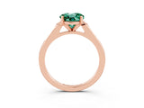 Rose gold Round Cut Cut Channel Set Solitaire Engagement Ring with Four-Prong Setting_3