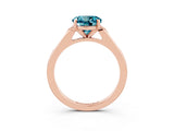 Rose gold Round Cut Cut Channel Set Solitaire Engagement Ring with Four-Prong Setting_3