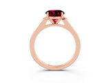 Rose gold Round Cut Cut Channel Set Solitaire Engagement Ring with Four-Prong Setting_3