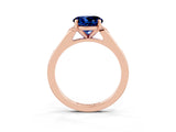 Rose gold Round Cut Cut Channel Set Solitaire Engagement Ring with Four-Prong Setting_3