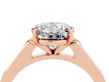 Rose gold Round Cut Cut Channel Set Solitaire Engagement Ring with Four-Prong Setting_4