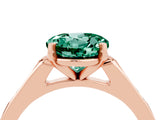 Rose gold Round Cut Cut Channel Set Solitaire Engagement Ring with Four-Prong Setting_4