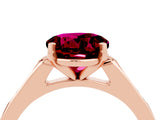 Rose gold Round Cut Cut Channel Set Solitaire Engagement Ring with Four-Prong Setting_4