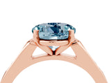Rose gold Round Cut Cut Channel Set Solitaire Engagement Ring with Four-Prong Setting_4