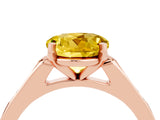 Rose gold Round Cut Cut Channel Set Solitaire Engagement Ring with Four-Prong Setting_4