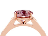 Rose gold Round Cut Cut Channel Set Solitaire Engagement Ring with Four-Prong Setting_4