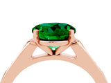 Rose gold Round Cut Cut Channel Set Solitaire Engagement Ring with Four-Prong Setting_4