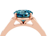 Rose gold Round Cut Cut Channel Set Solitaire Engagement Ring with Four-Prong Setting_4