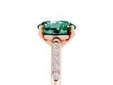 Rose gold Round Cut Cut Channel Set Solitaire Engagement Ring with Four-Prong Setting_5
