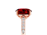 Rose gold Round Cut Cut Channel Set Solitaire Engagement Ring with Four-Prong Setting_5