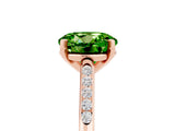 Rose gold Round Cut Cut Channel Set Solitaire Engagement Ring with Four-Prong Setting_5