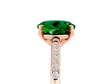 Rose gold Round Cut Cut Channel Set Solitaire Engagement Ring with Four-Prong Setting_5