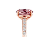 Rose gold Round Cut Cut Channel Set Solitaire Engagement Ring with Four-Prong Setting_5