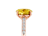 Rose gold Round Cut Cut Channel Set Solitaire Engagement Ring with Four-Prong Setting_5