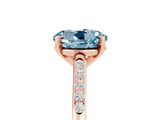Rose gold Round Cut Cut Channel Set Solitaire Engagement Ring with Four-Prong Setting_5