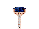Rose gold Round Cut Cut Channel Set Solitaire Engagement Ring with Four-Prong Setting_5