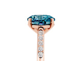 Rose gold Round Cut Cut Channel Set Solitaire Engagement Ring with Four-Prong Setting_5