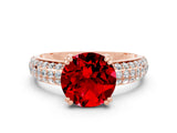 Rose gold Round Cut Cut Diamond Milgrain Marquise Band with Prong Setting