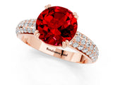 Rose gold Round Cut Cut Diamond Milgrain Marquise Band with Prong Setting_1
