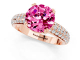 Rose gold Round Cut Cut Diamond Milgrain Marquise Band with Prong Setting_1