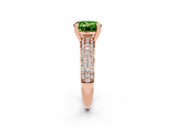 Rose gold Round Cut Cut Diamond Milgrain Marquise Band with Prong Setting_2