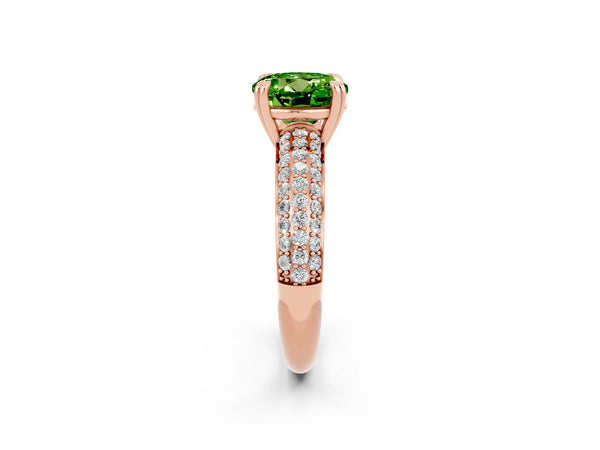 Rose gold Round Cut Cut Diamond Milgrain Marquise Band with Prong Setting