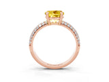 Rose gold Round Cut Cut Diamond Milgrain Marquise Band with Prong Setting_3