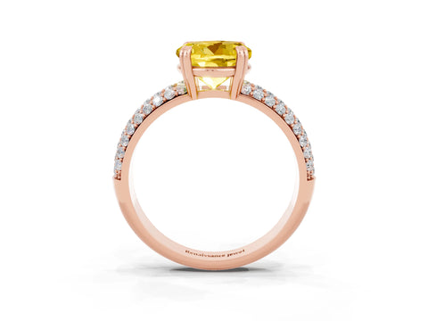 Rose gold Round Cut Cut Diamond Milgrain Marquise Band with Prong Setting_3