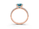Rose gold Round Cut Cut Diamond Milgrain Marquise Band with Prong Setting_3