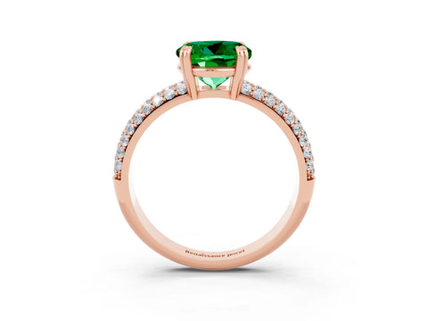 Rose gold Round Cut Cut Diamond Milgrain Marquise Band with Prong Setting_3