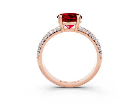 Rose gold Round Cut Cut Diamond Milgrain Marquise Band with Prong Setting_3