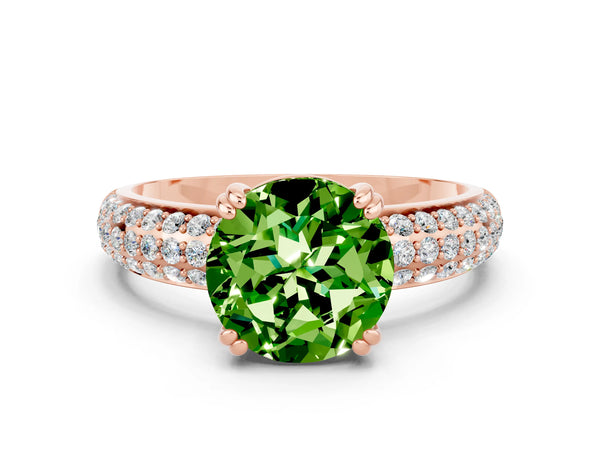 Rose gold Round Cut Cut Diamond Milgrain Marquise Band with Prong Setting