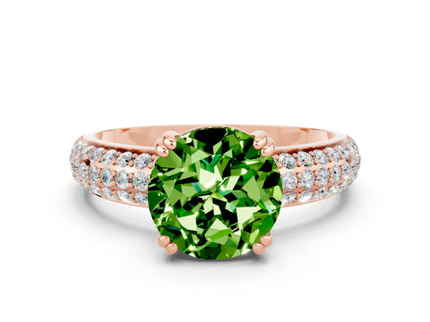 Rose gold Round Cut Cut Diamond Milgrain Marquise Band with Prong Setting