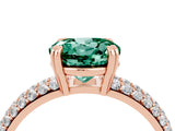 Rose gold Round Cut Cut Diamond Milgrain Marquise Band with Prong Setting_4