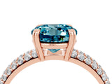Rose gold Round Cut Cut Diamond Milgrain Marquise Band with Prong Setting_4