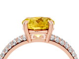 Rose gold Round Cut Cut Diamond Milgrain Marquise Band with Prong Setting_4