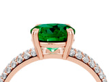 Rose gold Round Cut Cut Diamond Milgrain Marquise Band with Prong Setting_4