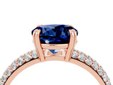 Rose gold Round Cut Cut Diamond Milgrain Marquise Band with Prong Setting_4