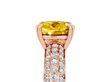 Rose gold Round Cut Cut Diamond Milgrain Marquise Band with Prong Setting_5