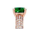 Rose gold Round Cut Cut Diamond Milgrain Marquise Band with Prong Setting_5