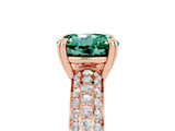 Rose gold Round Cut Cut Diamond Milgrain Marquise Band with Prong Setting_5