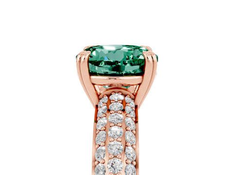 Rose gold Round Cut Cut Diamond Milgrain Marquise Band with Prong Setting_5