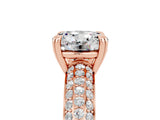 Rose gold Round Cut Cut Diamond Milgrain Marquise Band with Prong Setting_5