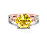Rose gold Round Cut Cut Diamond Milgrain Marquise Band with Prong Setting