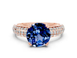Rose gold Round Cut Cut Diamond Milgrain Marquise Band with Prong Setting
