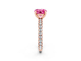 Rose gold Round Cut Cut Diamond Pavé Band with Four-Prong Setting_2
